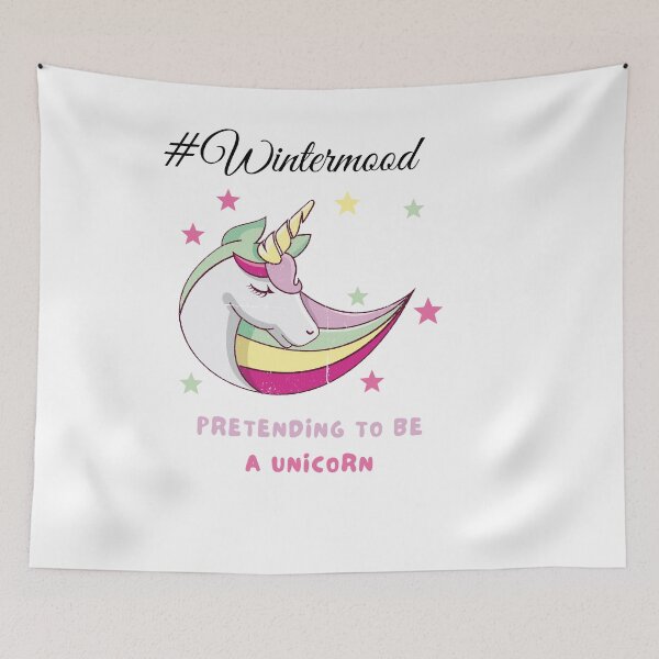 Item preview, Pretending To Be A Unicorn - Trendy Wintermood Unicorn Design Gift Idea For Unicorn and Winter Lovers designed and sold by Prince - Bestseller ★★★★★.