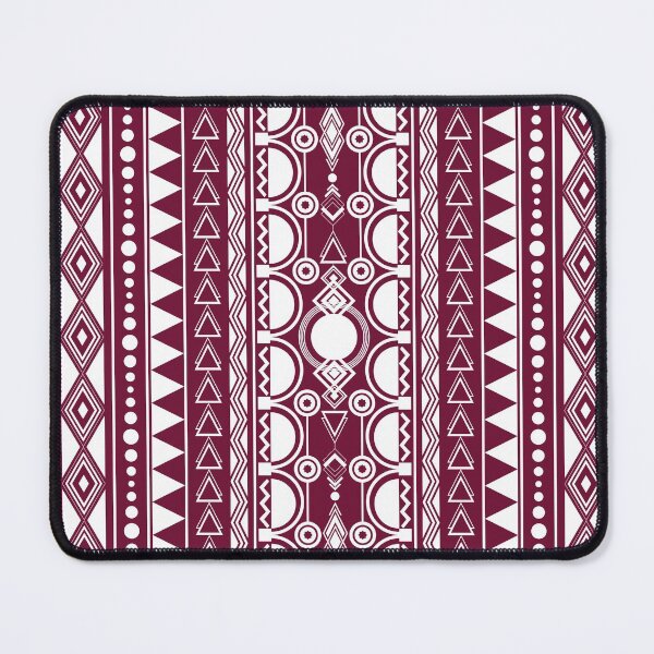 Item preview, Bohemian ornament 30122020 white on dark red designed and sold by pASob-dESIGN.