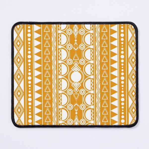 Item preview, Bohemian ornament 30122020 white on orange designed and sold by pASob-dESIGN.