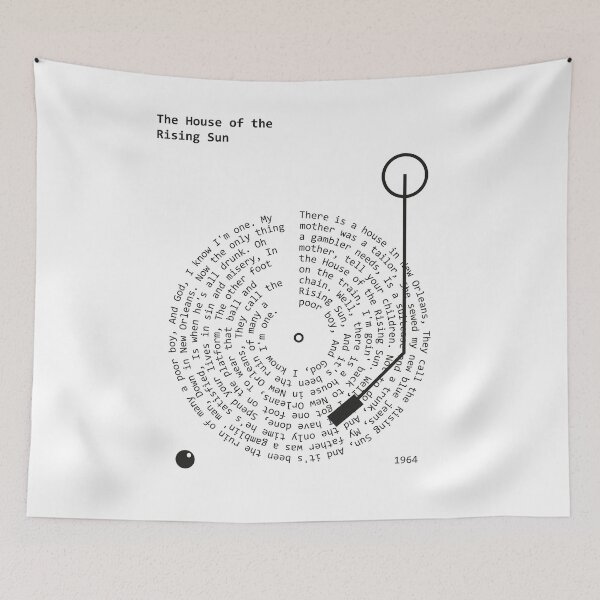 Item preview, House of The Rising Sun - Lyrics Poster - The Animals designed and sold by MancBusyBee.