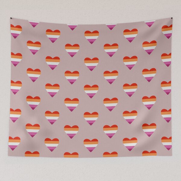 Item preview, Lesbian flag heart designed and sold by PumpkinJoy.