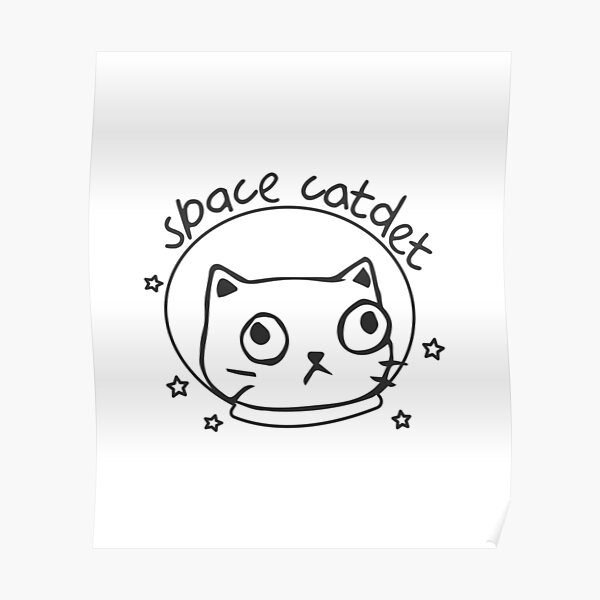 Space Catdet Catstronaut Cute Cat Shirt Poster