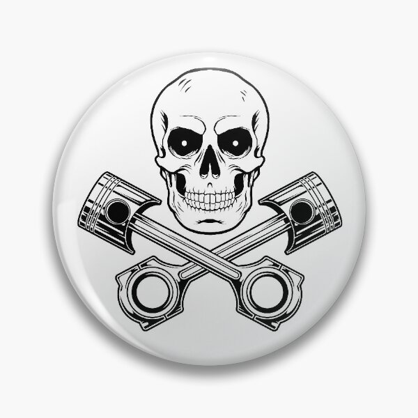 Item preview, Skull and Pistons designed and sold by MonoByOrion.