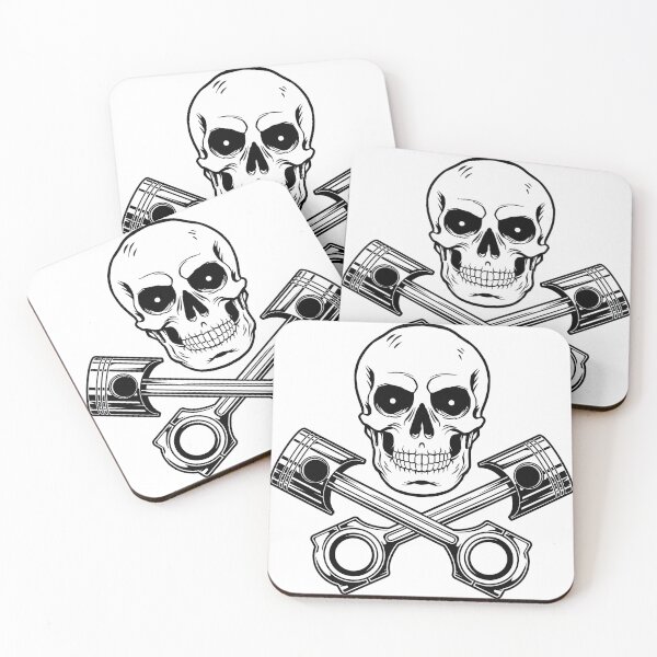 Item preview, Skull and Pistons designed and sold by MonoByOrion.