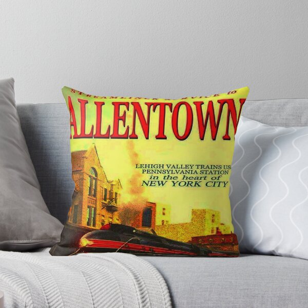 Item preview, vintage Railroad, vintage train, train engine, vintage Lehigh Valley railroad poster, Allentown train station, 1940s railroad, Hamilton Street, downtown Allentown, vintage Allentown, parlor cars,  designed and sold by Nostrathomas66.