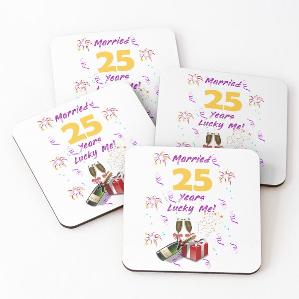 Item preview, Married 25 years lucky me! designed and sold by Skipperatthebay.