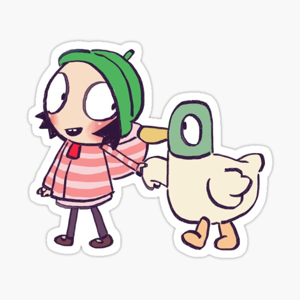 Item preview, I draw sarah and duck holding hands / sarah and duck  designed and sold by RansRoom.