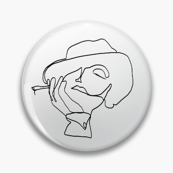 Item preview, Simple one line woman smoking designed and sold by lasukira.