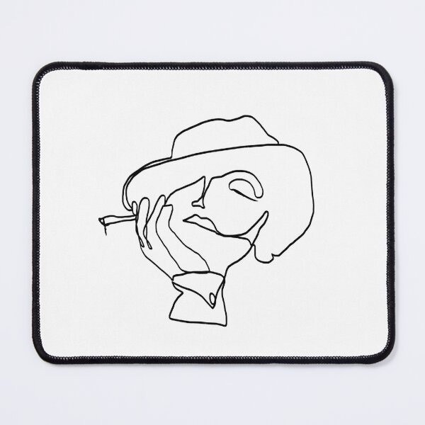 Item preview, Simple one line woman smoking designed and sold by lasukira.