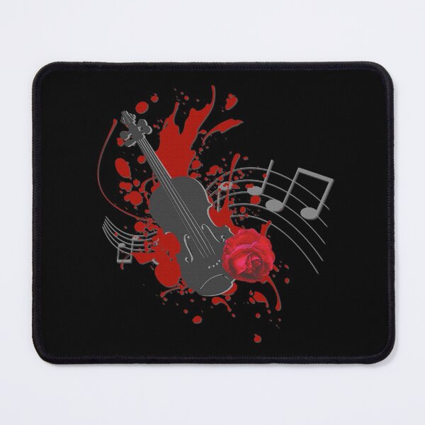Item preview, Violin with rose pattern and music notes, musician top, creative gifts woman designed and sold by Kirei-Lily.
