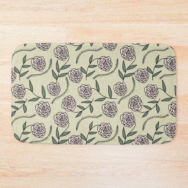 Item preview, White Floral and leaves pattern designed and sold by FashionN5.