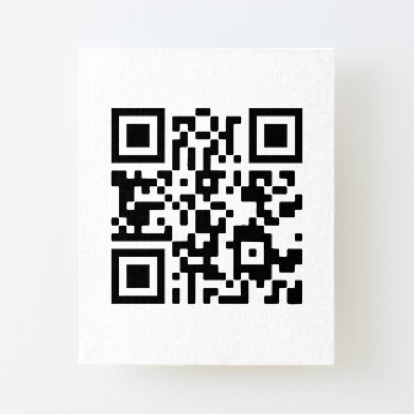 Rick Roll Link QR Code Art Board Print for Sale by magsdesigns