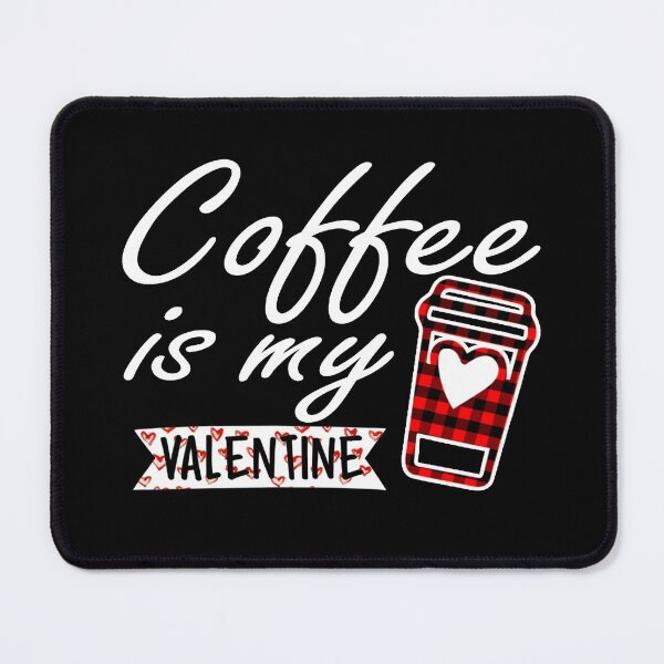 Item preview, Coffee is My valentine Red Buffalo Plaid shirt for women designed and sold by Marika1100.