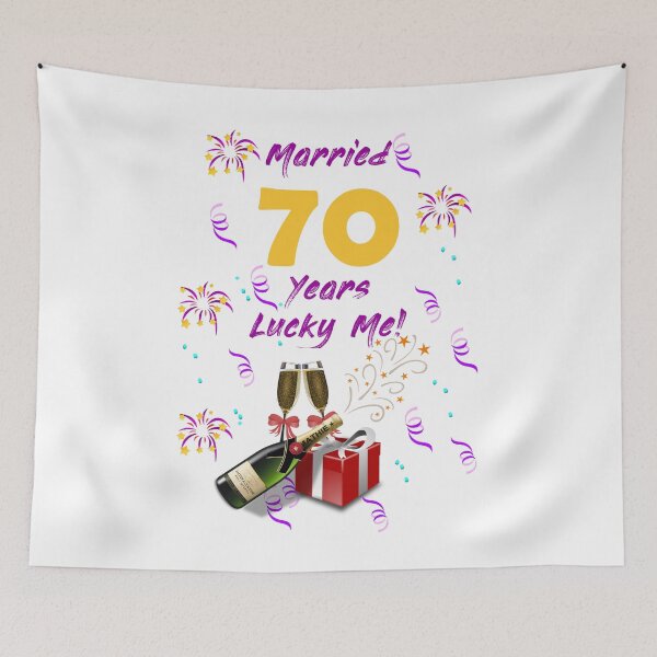Item preview, Married 70 years lucky me! designed and sold by Skipperatthebay.