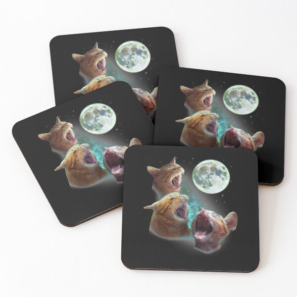 Item preview, Three Orange Tabby Cats Howl At Moon 3 Wolfs - Funny Parody designed and sold by nvuot24.