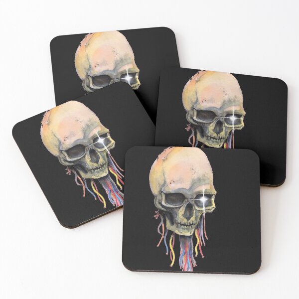 Item preview, colorful stylish skull designed and sold by Caos ..