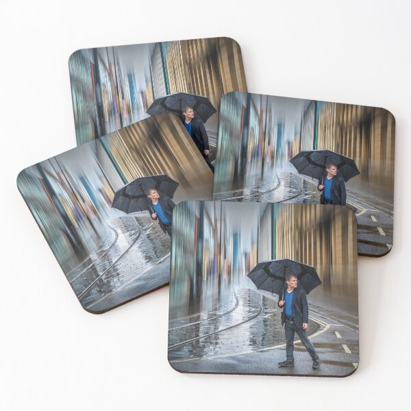 Item preview, Man with Umbrella in Rainy City designed and sold by Tony North.