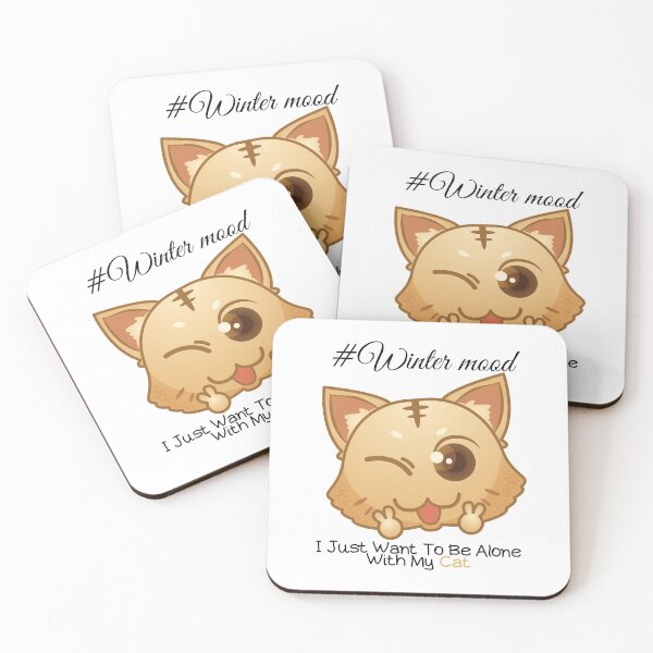 Item preview, I Just Want To Be Alone With My Cat - Trendy Wintermood Cat Design Gift Idea For Cat and Winter Lovers designed and sold by Prince - Bestseller ★★★★★.