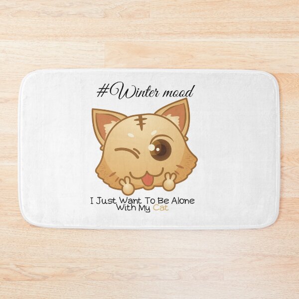 Item preview, I Just Want To Be Alone With My Cat - Trendy Wintermood Cat Design Gift Idea For Cat and Winter Lovers designed and sold by Prince - Bestseller ★★★★★.