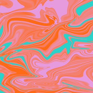 Imagen de la obra Fluido abstracto contraste azul lila coral de Lo-cura