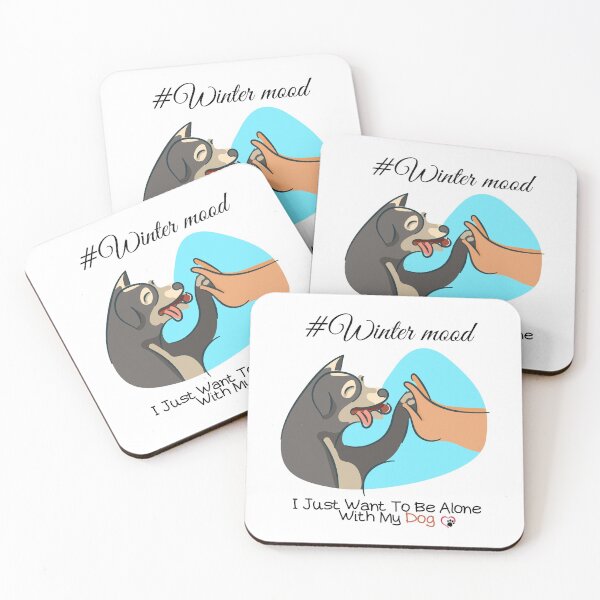 Item preview, I Just Want To Be Alone With My Dog - Trendy Wintermood Dog Design Gift Idea For Dog and Winter Lovers designed and sold by Prince - Bestseller ★★★★★.