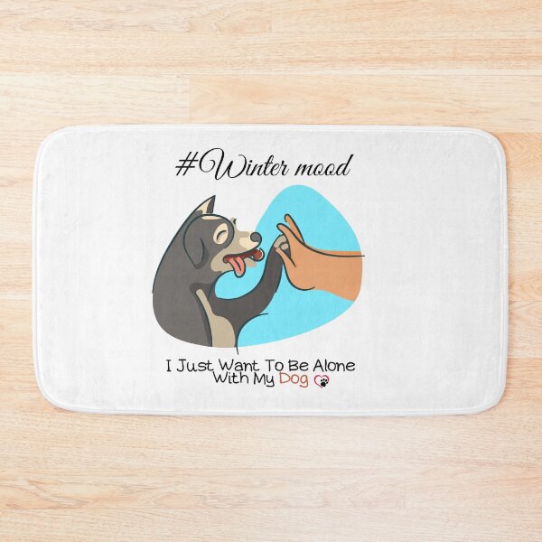 Item preview, I Just Want To Be Alone With My Dog - Trendy Wintermood Dog Design Gift Idea For Dog and Winter Lovers designed and sold by Prince - Bestseller ★★★★★.