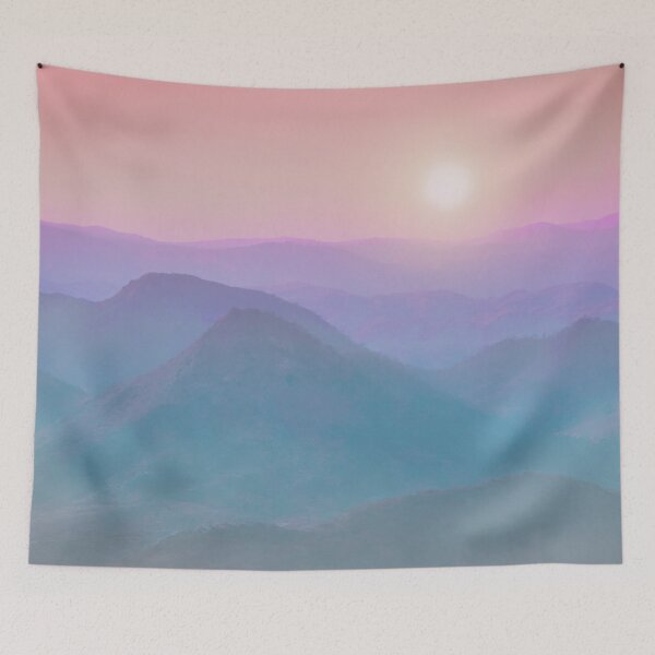 Item preview, Misty Blue Mountains with Pink Sky - Nature Around Us designed and sold by JulieSouster.