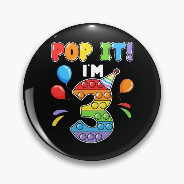 Item preview, Pop It Fidget I'm 3 Colorful Third Birthday Gifts For School Age Kids designed and sold by Master Jay.