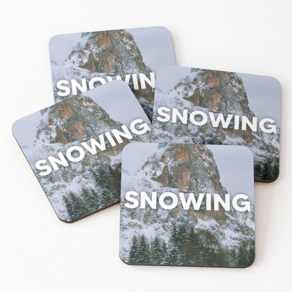 Item preview, snowing - beautiful winter scenery with nature, mountains, and trees designed and sold by Quote Frame.