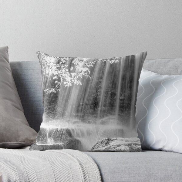 Item preview, Close Up Waterfall Tanyard Creek Grayscale designed and sold by mljdwhite.