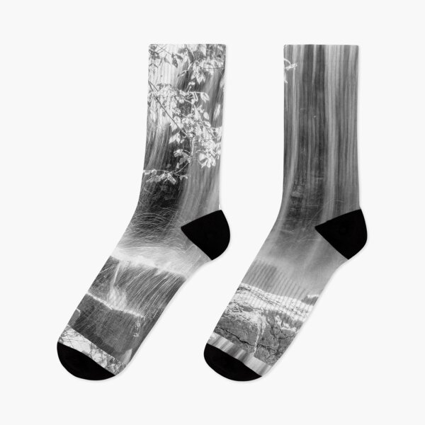 Item preview, Close Up Waterfall Tanyard Creek Grayscale designed and sold by mljdwhite.