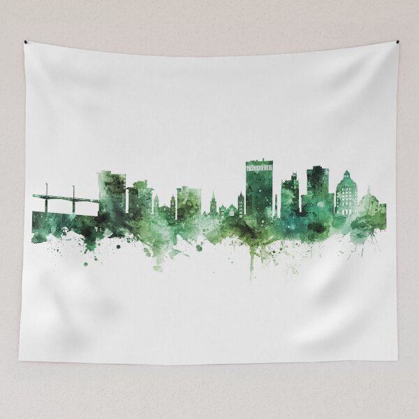 Item preview, Asheville North Carolina Skyline designed and sold by ArtPrints.