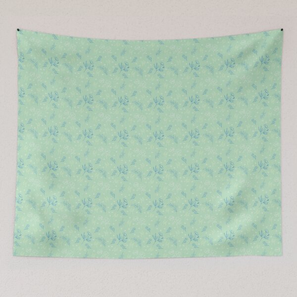 Item preview, Light Green Summer Flower Garden Pattern designed and sold by Missing In Art.