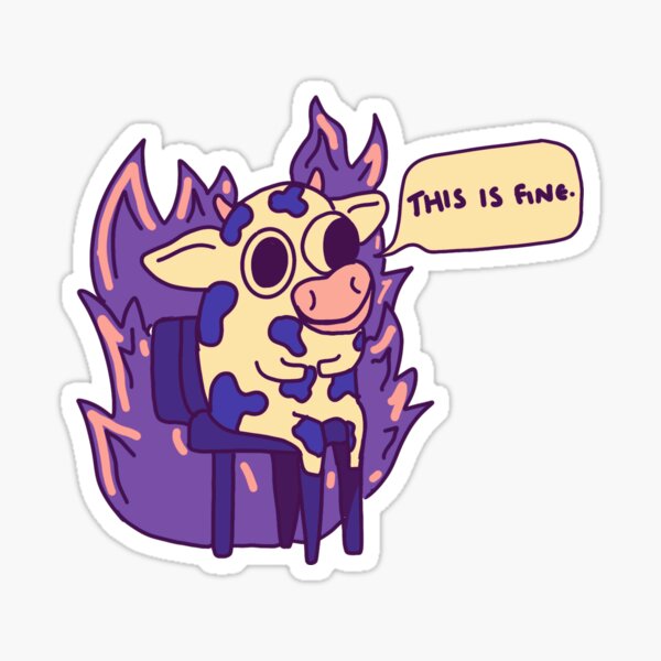 Item preview, Mental breakdown cow designed and sold by pinkc0w.