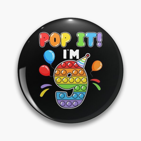 Item preview, Pop It Fidget I'm 9 Colorful Ninth Birthday Gifts For School Age Kids designed and sold by Master Jay.