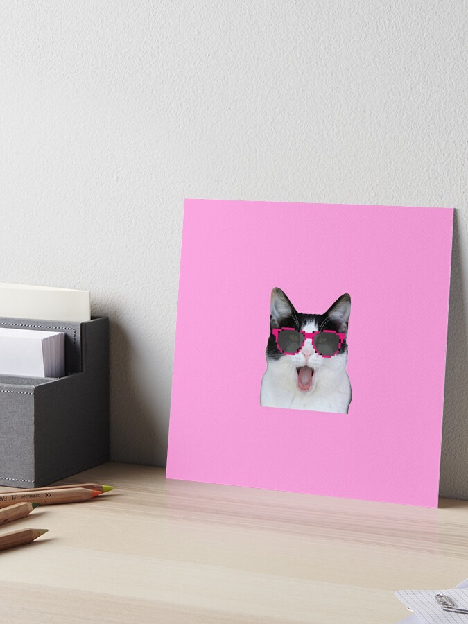 beluga cat discord pfp | Art Board Print