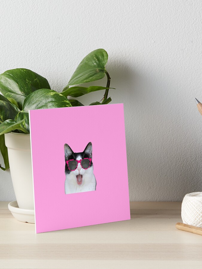 Beluga Discord - Beluga Cat - Pixel Pink Glasses Poster for Sale by  DiensDesign