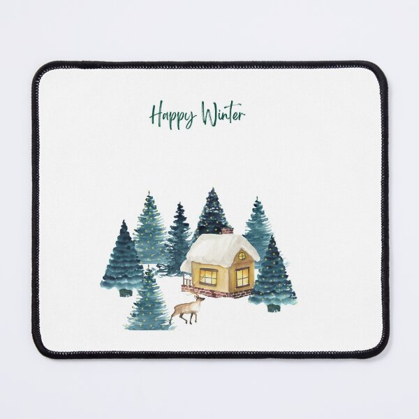 Item preview, Wintermood Happy Winter Cabin Illustration - Trendy Wintermood Wooden Cabin Design Gift Idea For Winter Lovers designed and sold by Prince - Bestseller ★★★★★.