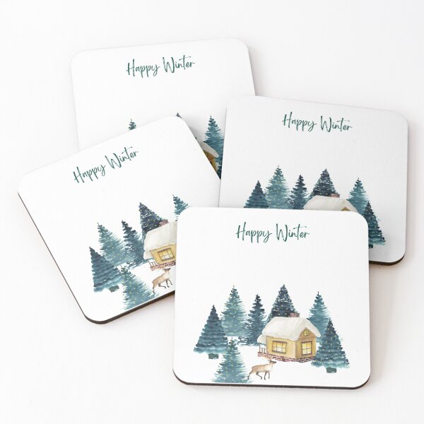 Item preview, Wintermood Happy Winter Cabin Illustration - Trendy Wintermood Wooden Cabin Design Gift Idea For Winter Lovers designed and sold by Prince - Bestseller ★★★★★.