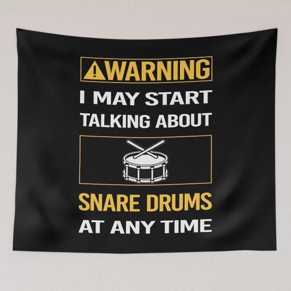 Item preview, Funny Warning Snare Drum Drums designed and sold by FulviaContreras.
