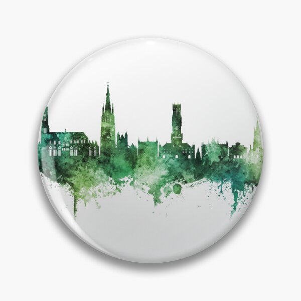 Item preview, Bruges Belgium Skyline designed and sold by ArtPrints.