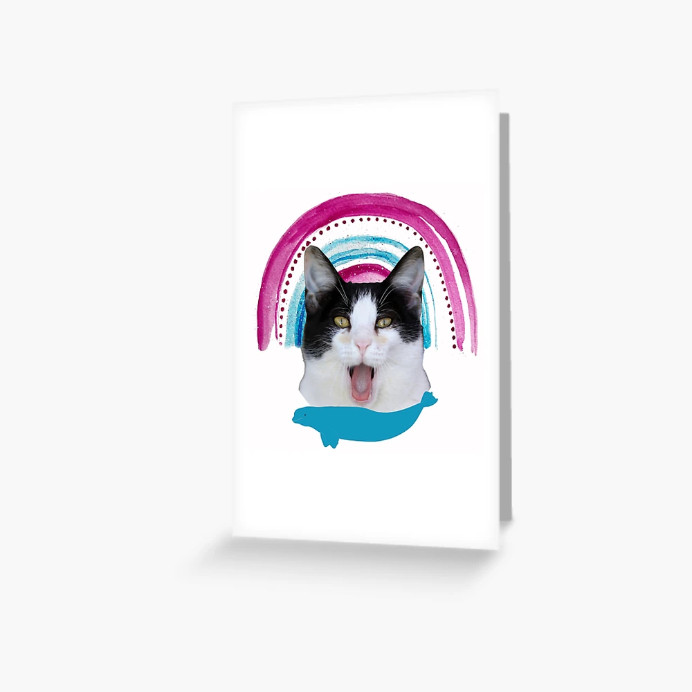 beluga cat discord meme Greeting Card for Sale by anins-azuree