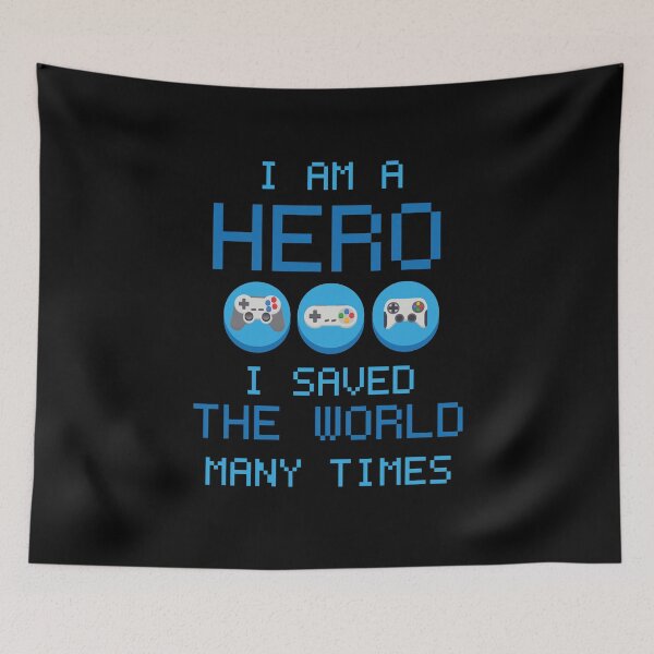 Item preview, I am a Hero, I saved the world many times! designed and sold by Aonaka.