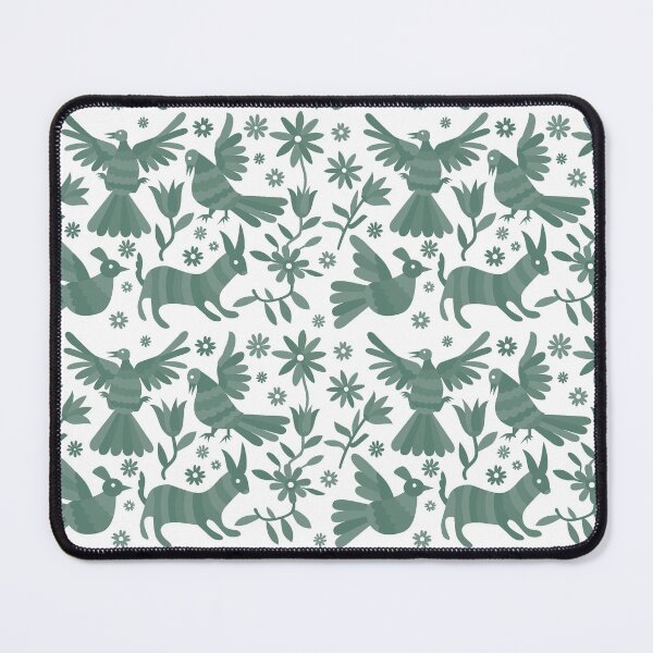 Item preview, green otomi texture, mexican otomi, mexican art, otomi, green mexican texture, mexican craft, mexican folk, otomi texture, mexican pattern, flowers, birds, animals, blue designed and sold by Terevela.