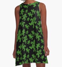 Vestido acampanado Cactuar imprimir