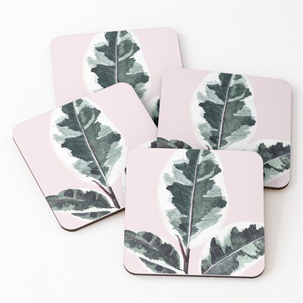 Item preview, Ficus Elastica Variegata in Watercolor designed and sold by RubatoArts.