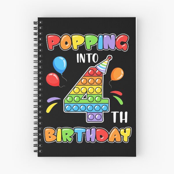 Item preview, Popping Into 4th Colorful Fourth Birthday Gifts For School Age Kids designed and sold by Master Jay.
