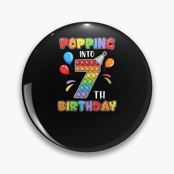 Item preview, Popping Into 7th Colorful Seventh Birthday Gifts For School Age Kids designed and sold by Master Jay.