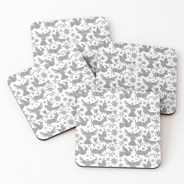 Item preview, otomi, GRAY otomi texture, mexican otomi, mexican art, GRAY, mexican craft, mexican folk, otomi texture, mexican pattern, flowers, birds, animals, gray texture designed and sold by Terevela.