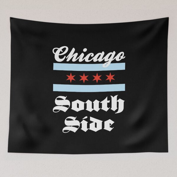 Item preview, Chicago South Side Flag Illinois USA Vintage Font designed and sold by SuperFreshArt.